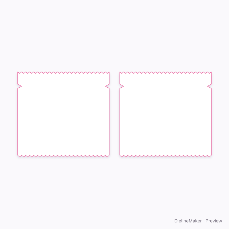 Single-wipe sachet flat dieline