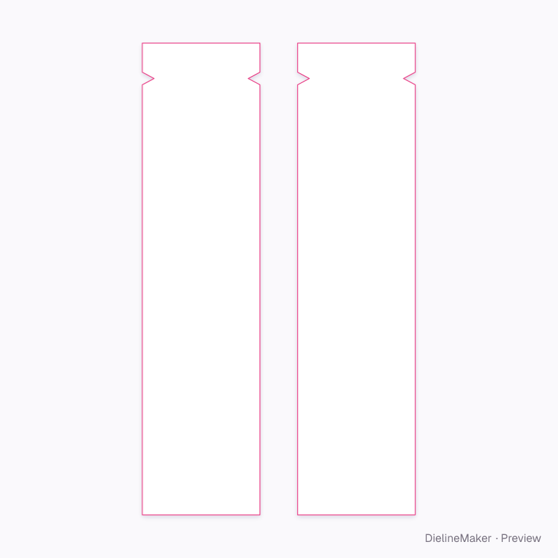 Coffee stick pack 30 × 120 mm flat dieline