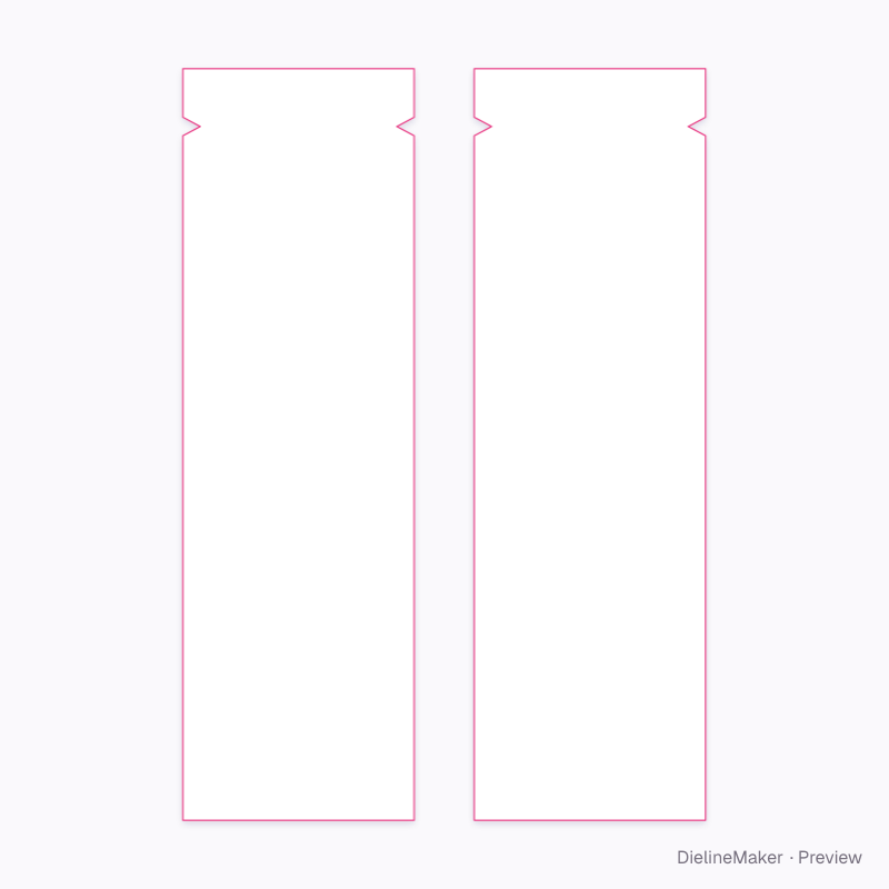 Protein shot stick pack 40 × 130 mm flat dieline