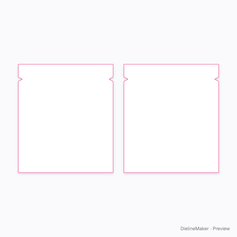 Tea bag envelope flat dieline