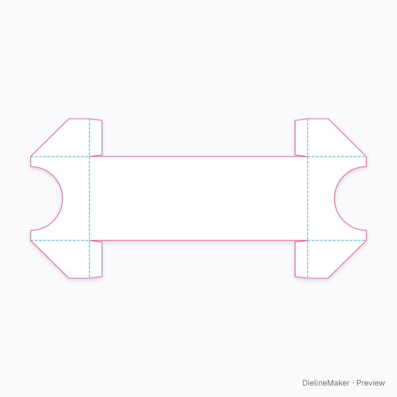 Bottle cradle insert flat dieline