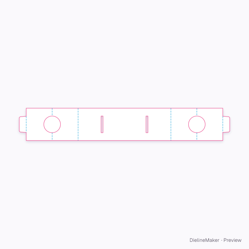 Glue-free tube saddle insert flat dieline