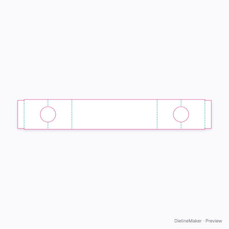 Tube saddle insert flat dieline