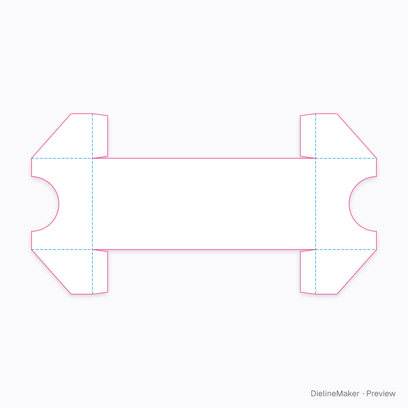 Cradle end-wall insert flat dieline