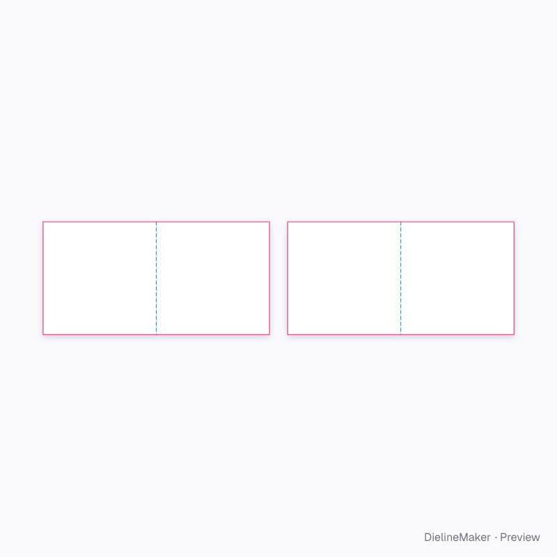 Square eight-page lookbook flat dieline