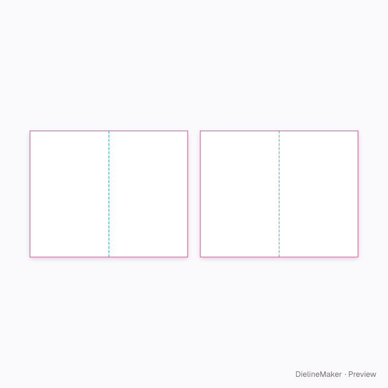Novella 5 × 8 in saddle-stitch booklet flat dieline