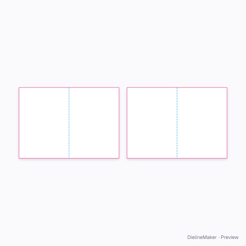 Saddle-stitch booklet flat dieline
