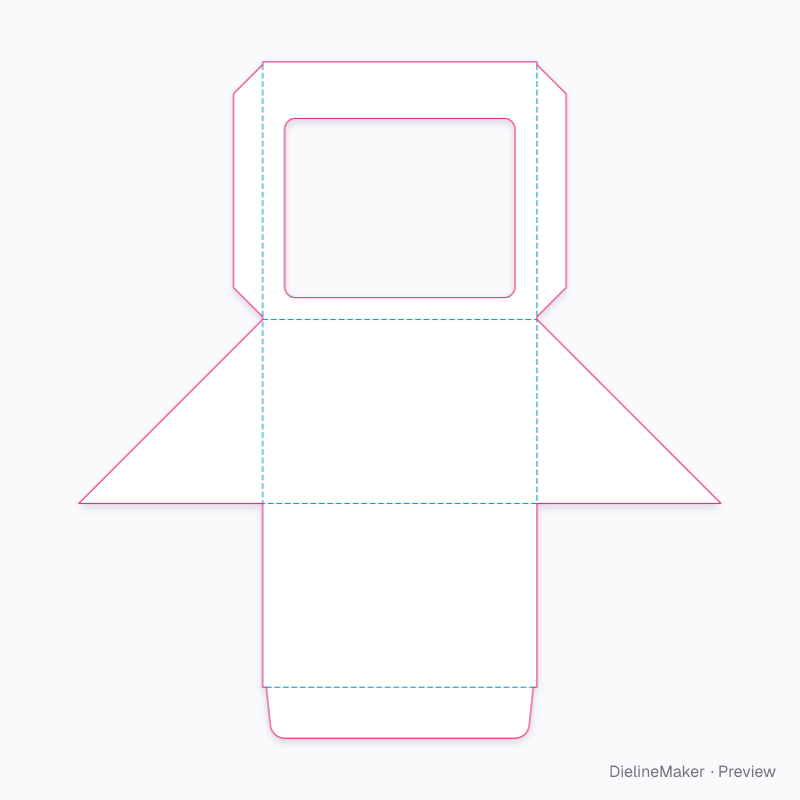 Club sandwich wedge — Sandwich wedge flat dieline