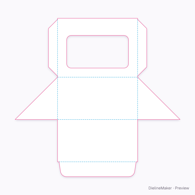 Mini sandwich wedge — Sandwich wedge flat dieline