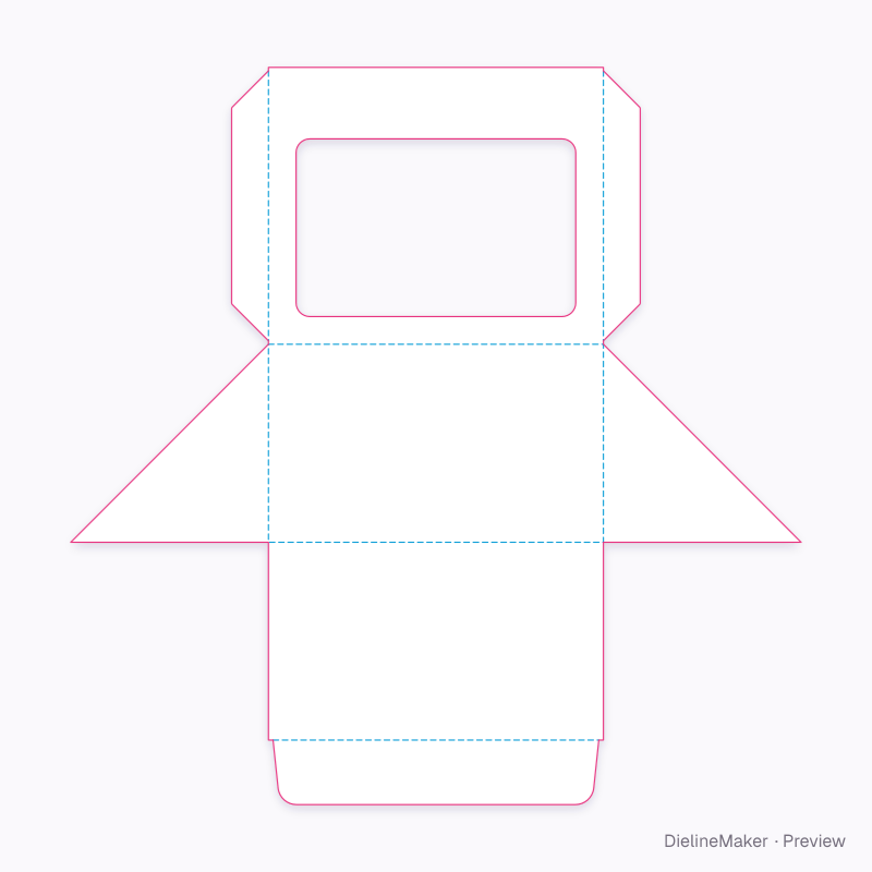 Thick-cut sandwich wedge — Sandwich wedge flat dieline