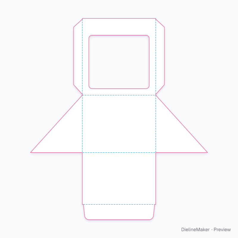 Triple sandwich wedge — Sandwich wedge flat dieline