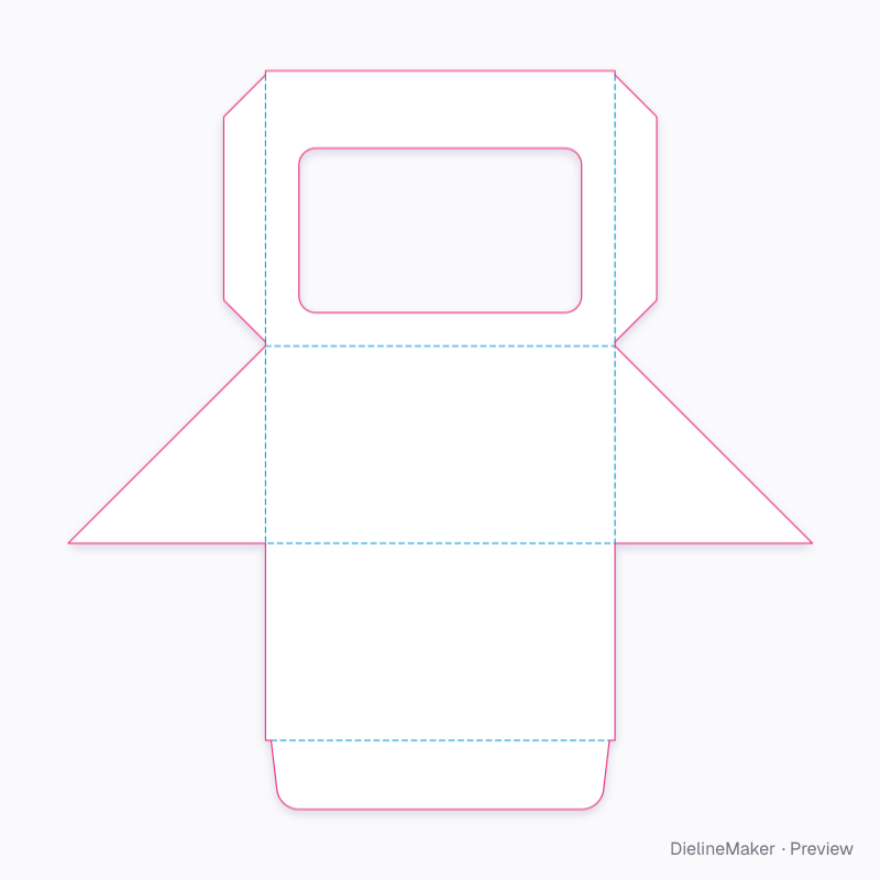 Sandwich wedge flat dieline