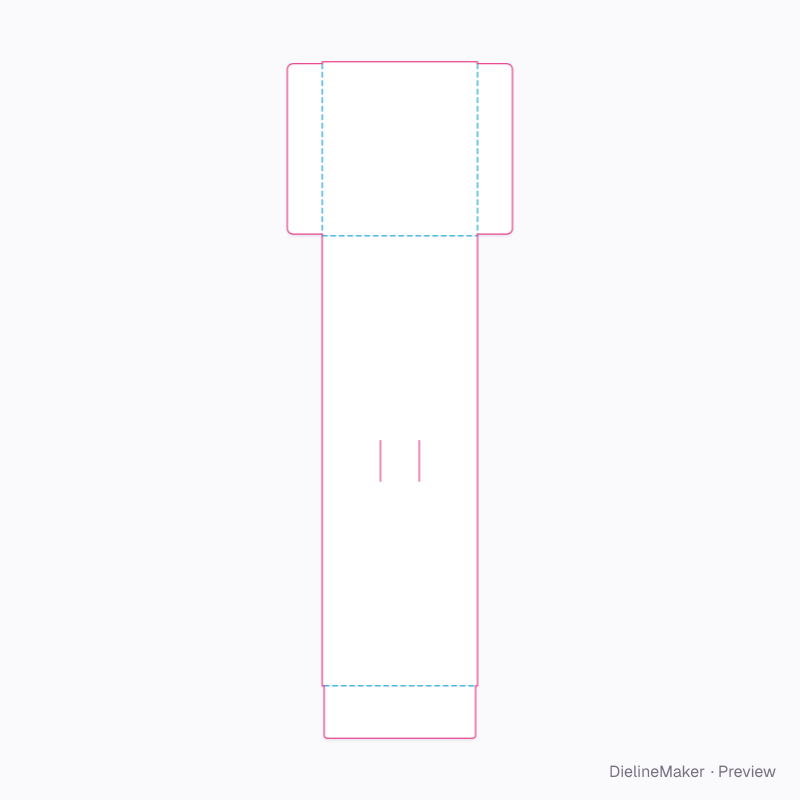 Mini cake scarf sleeve flat dieline