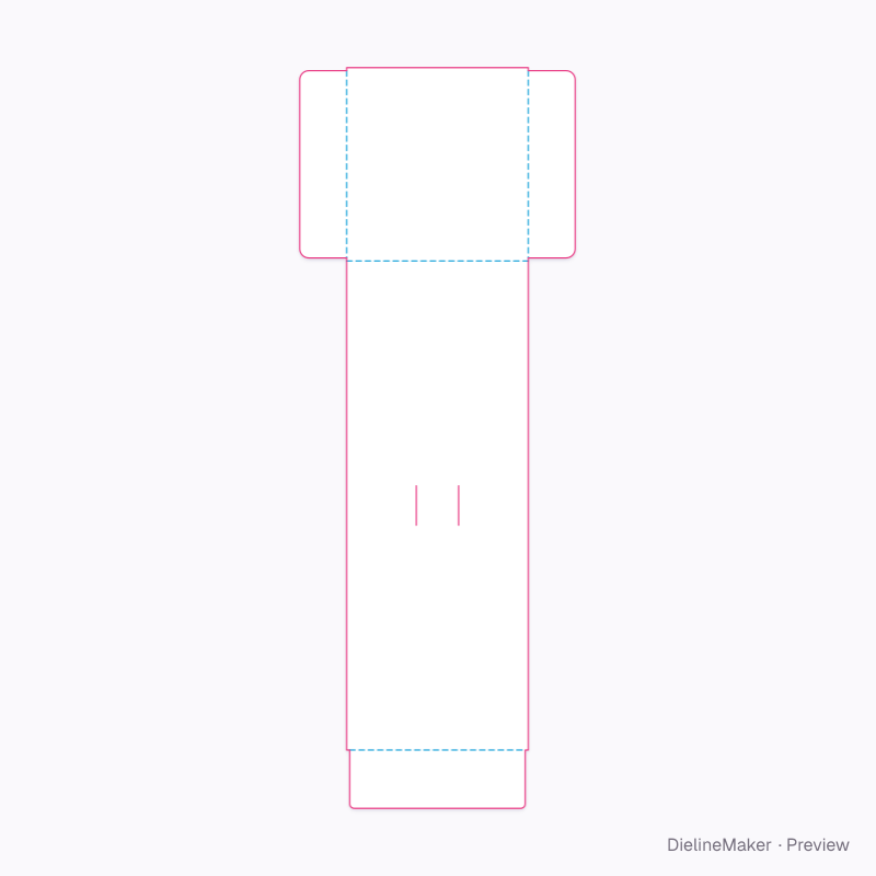 Scarf sleeve (arch dessert sleeve) flat dieline