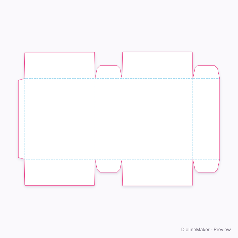 Chocolate truffle carton — Seal end carton flat dieline