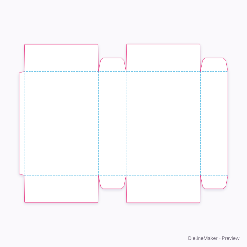 Granola pouch outer carton — Seal end carton flat dieline