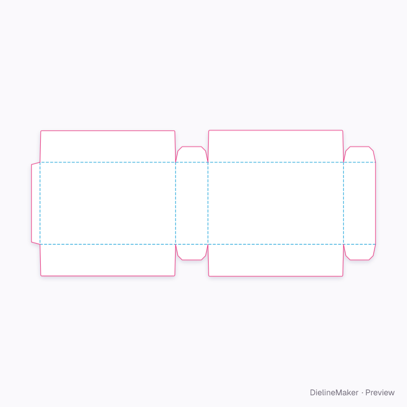Lasagne sheet carton — Seal end carton flat dieline