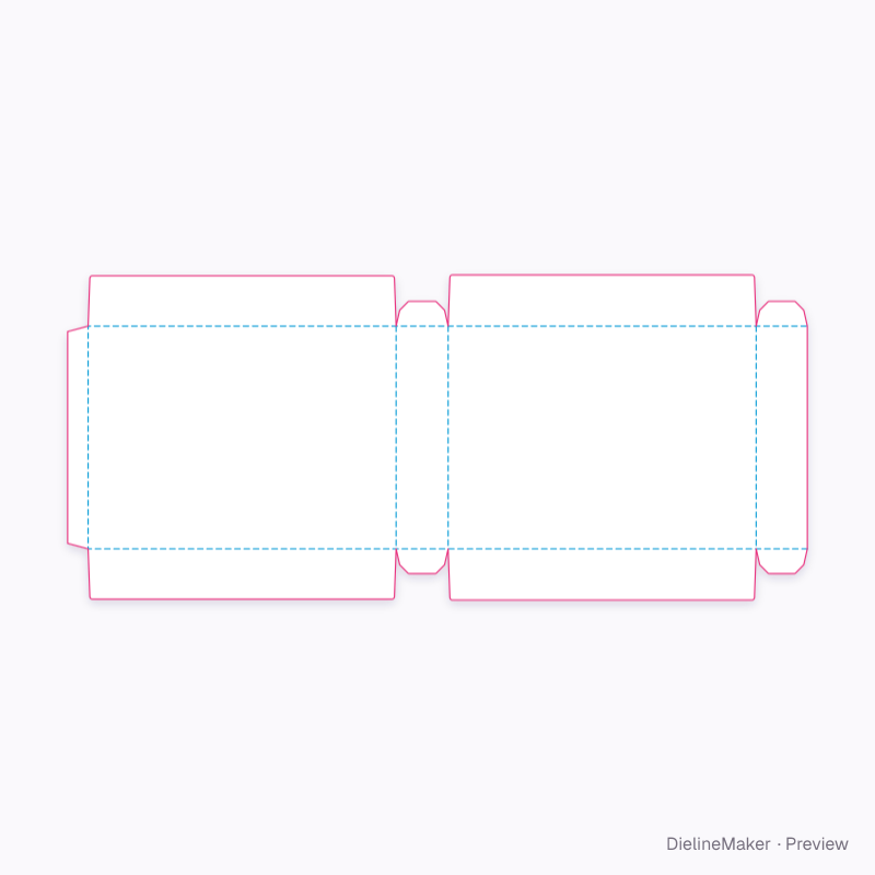 Laundry sheet carton — Seal end carton flat dieline