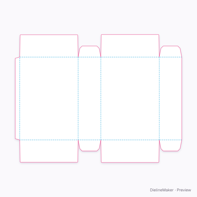 Rice cracker carton — Seal end carton flat dieline