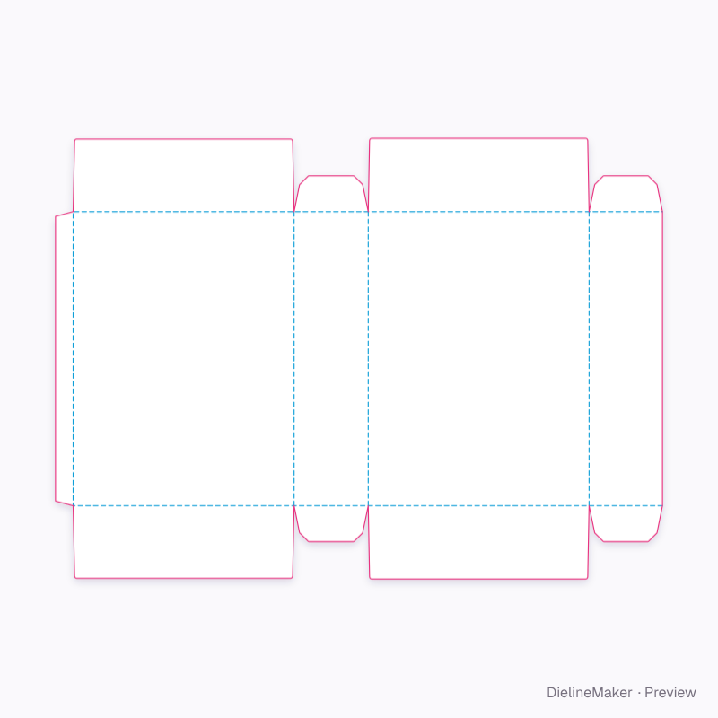 Baking mix box flat dieline