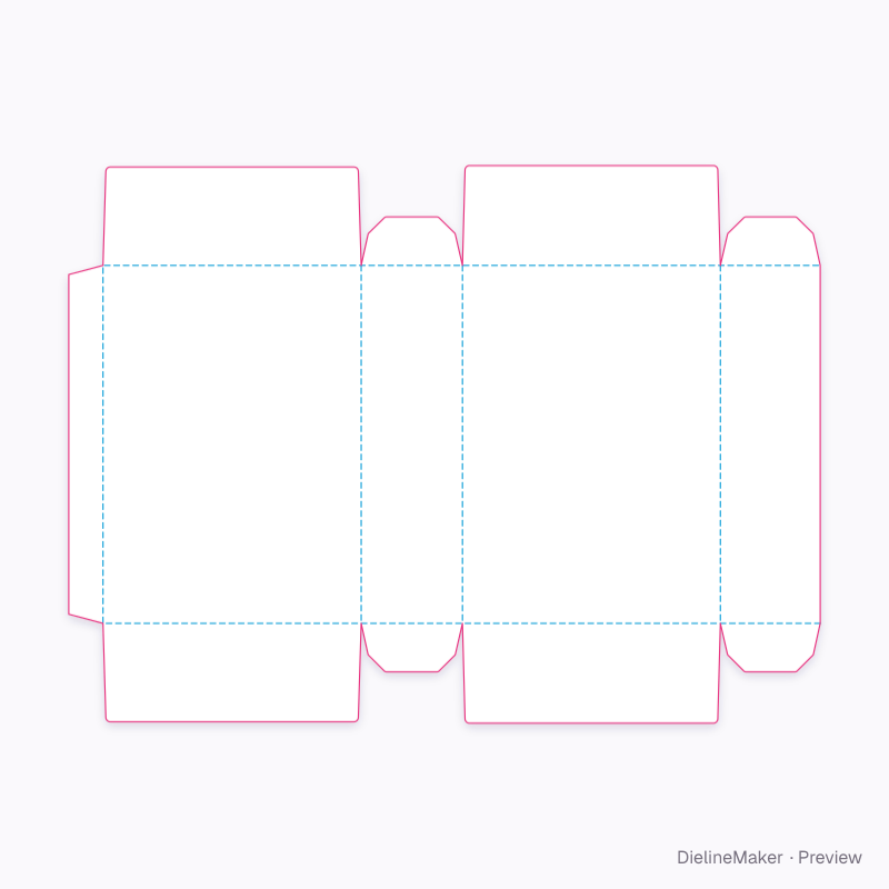 Cereal portion box flat dieline