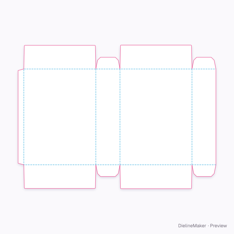 Upright cookie carton: native flat dieline