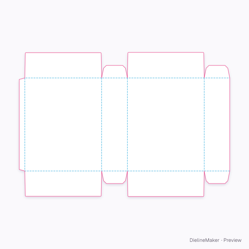 Cookie carton flat dieline