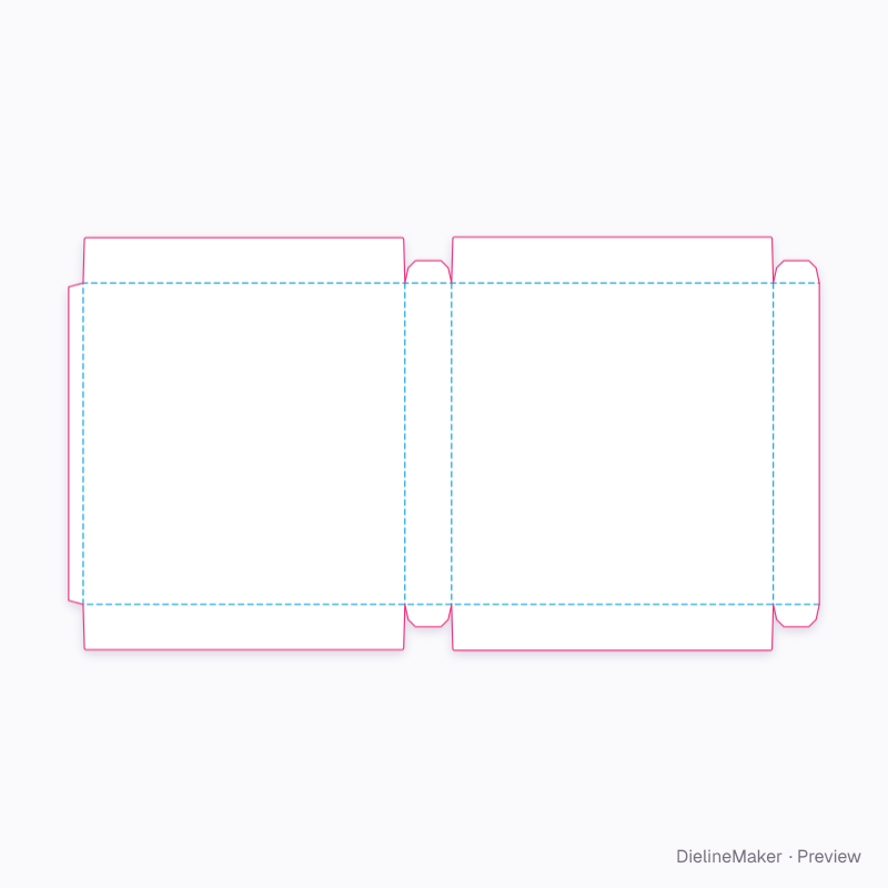 Frozen pizza carton flat dieline