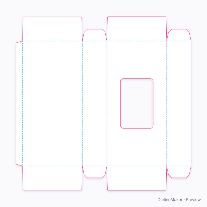 Pasta carton flat dieline