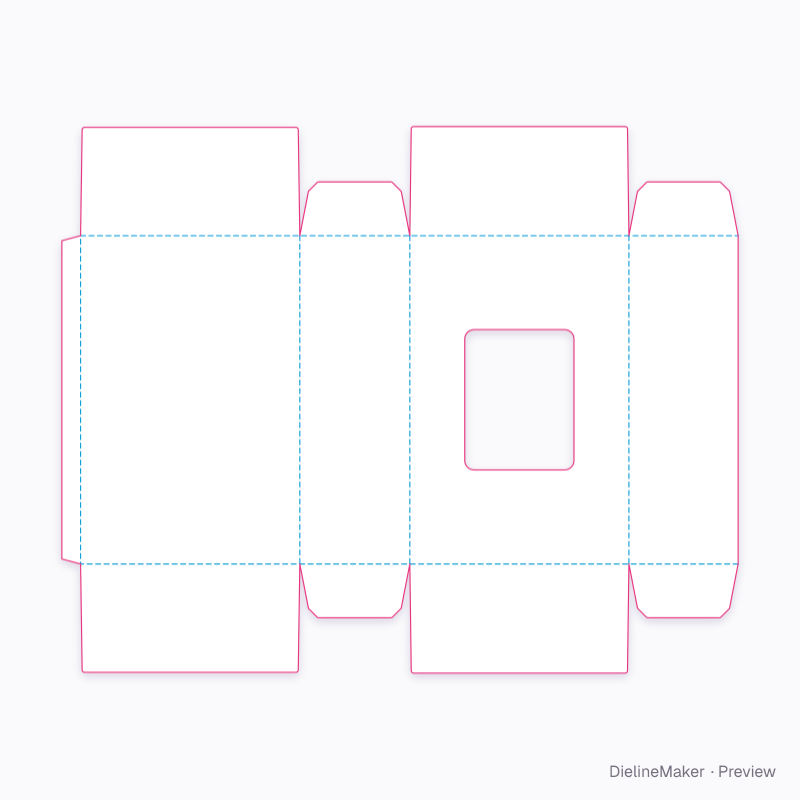 Rice carton 1 kg flat dieline
