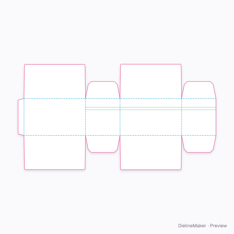 Tea box flat dieline