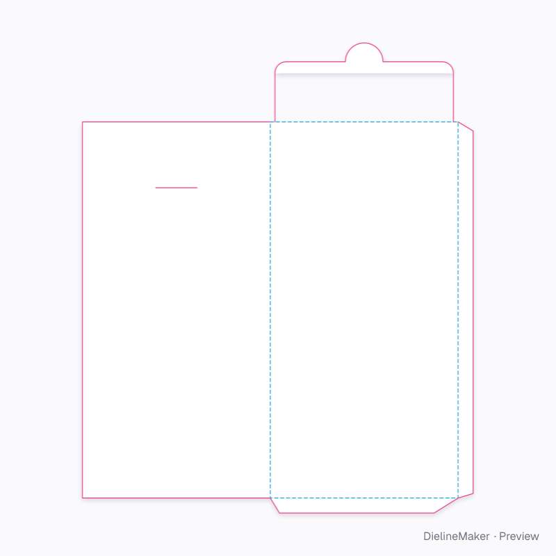 Hotel comb sleeve flat dieline