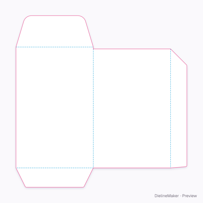 Coin envelope flat dieline