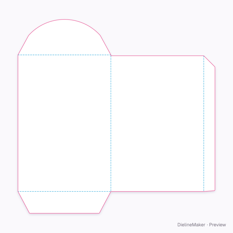 Large seed packet flat dieline
