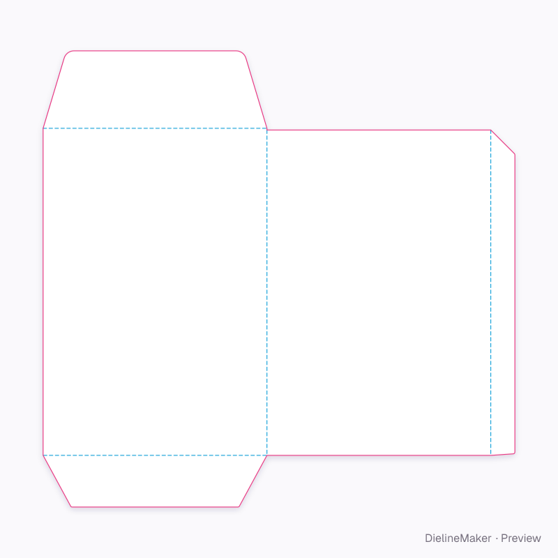 130 × 190 mm bulk seed packet flat dieline