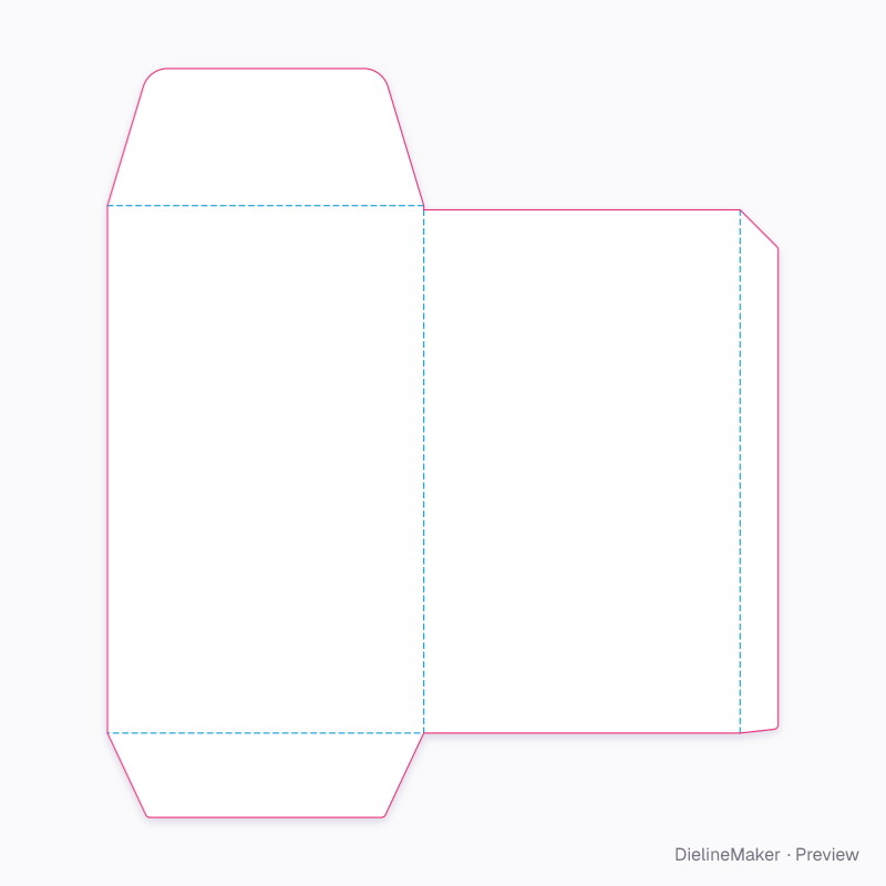 75 × 125 mm flower packet flat dieline