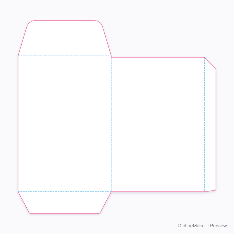 65 × 95 mm herb packet flat dieline