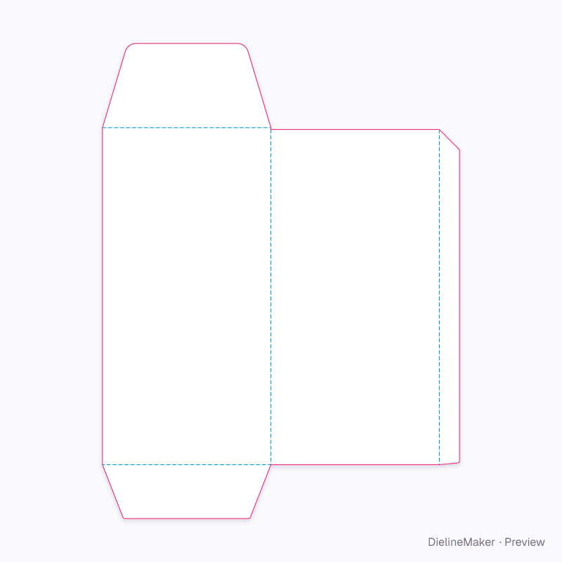 90 × 180 mm tall seed packet flat dieline
