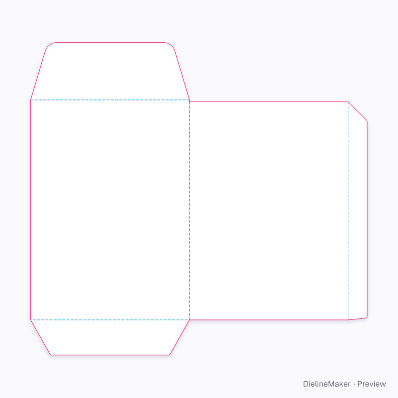 Seed packet flat dieline