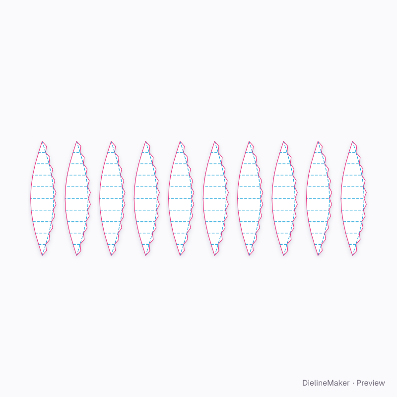 Small paper sphere ornament flat dieline