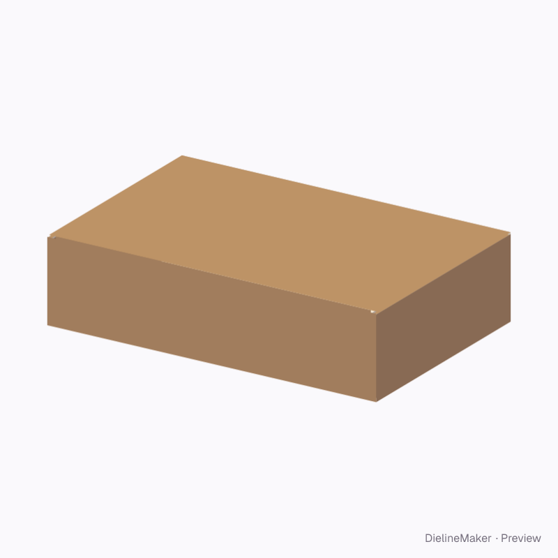 Craft supply mailer — Self-locking box with lid