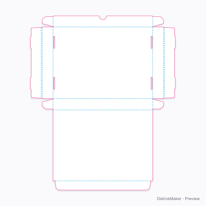 Flat dieline preview