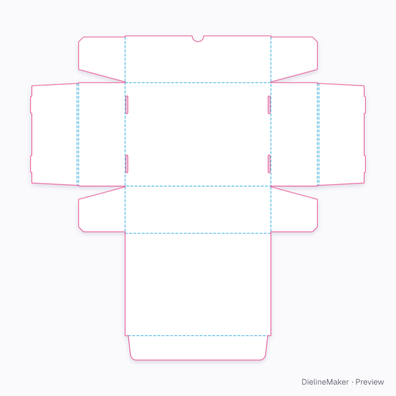 Flat dieline preview