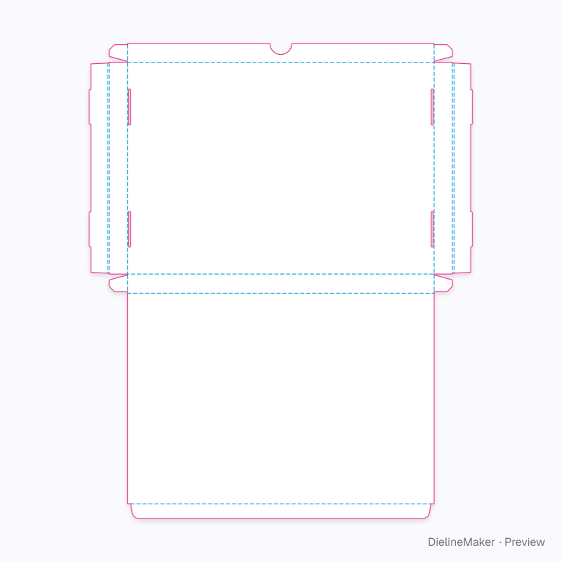 Large-letter box 330×230×20 flat dieline