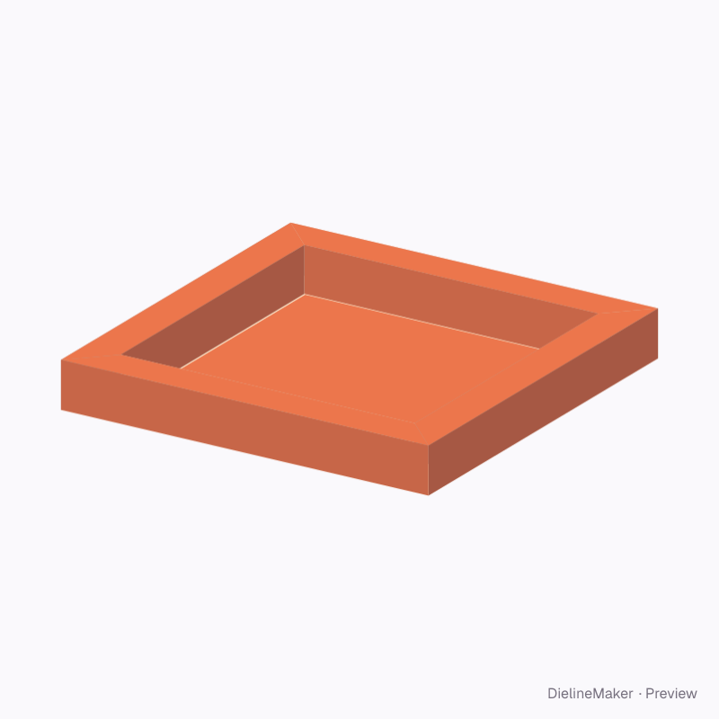 Square keepsake frame