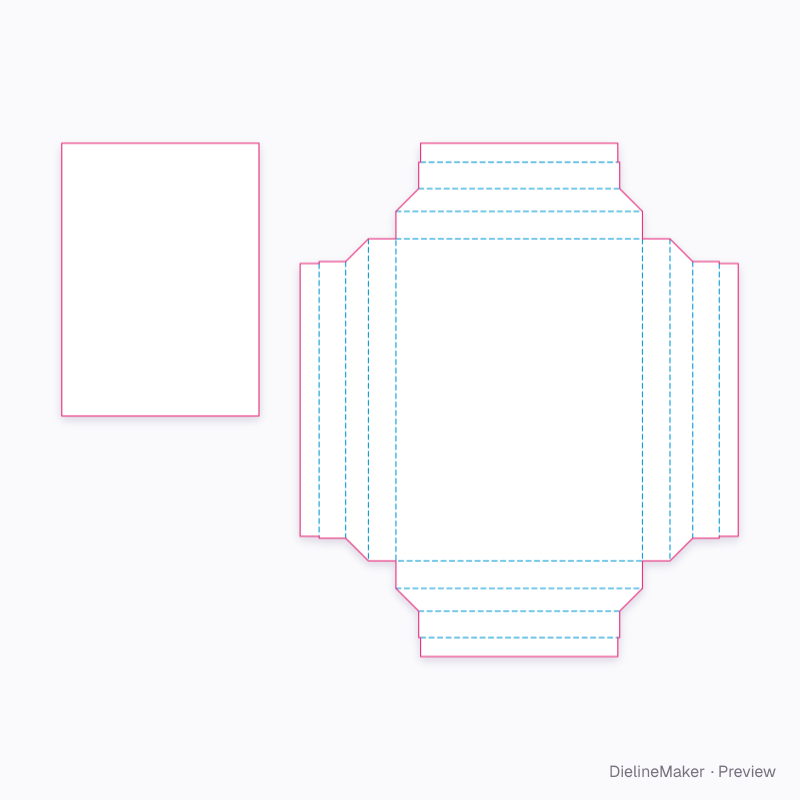 Wedding table photo frame flat dieline