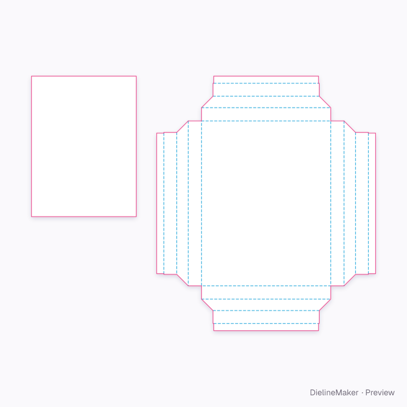 Flat dieline preview