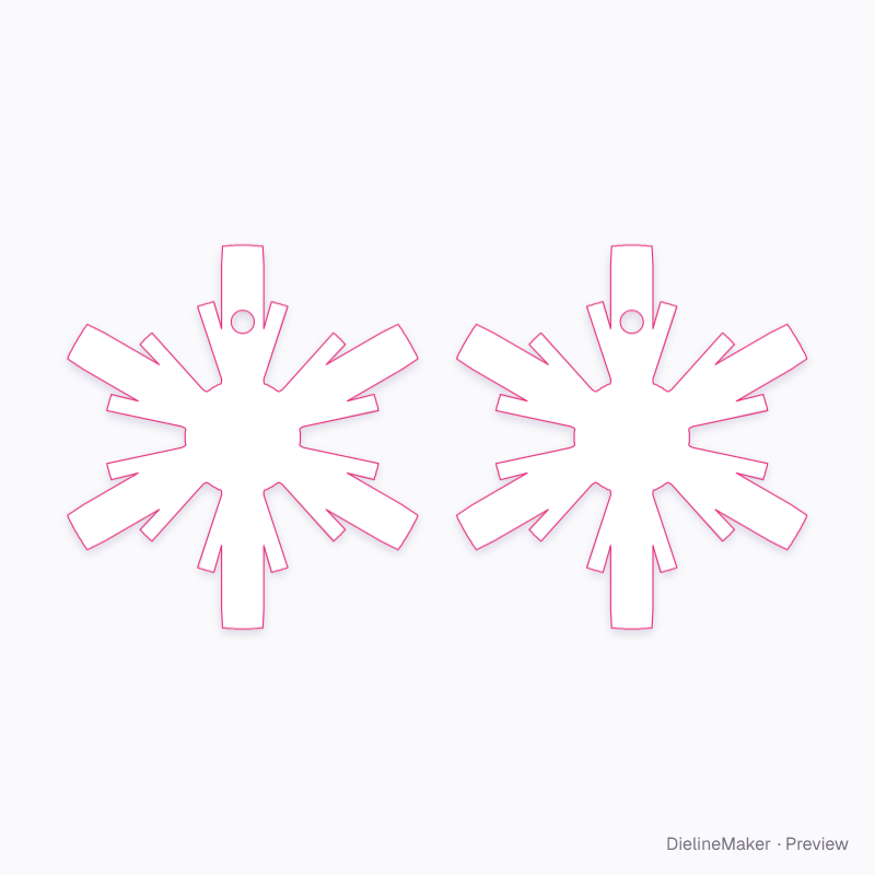 Ceramic snowflake ornament artwork area