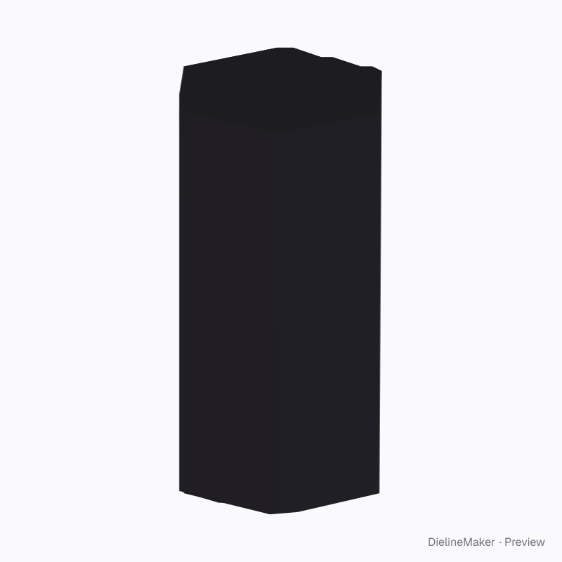 Tall hexagonal tea tin