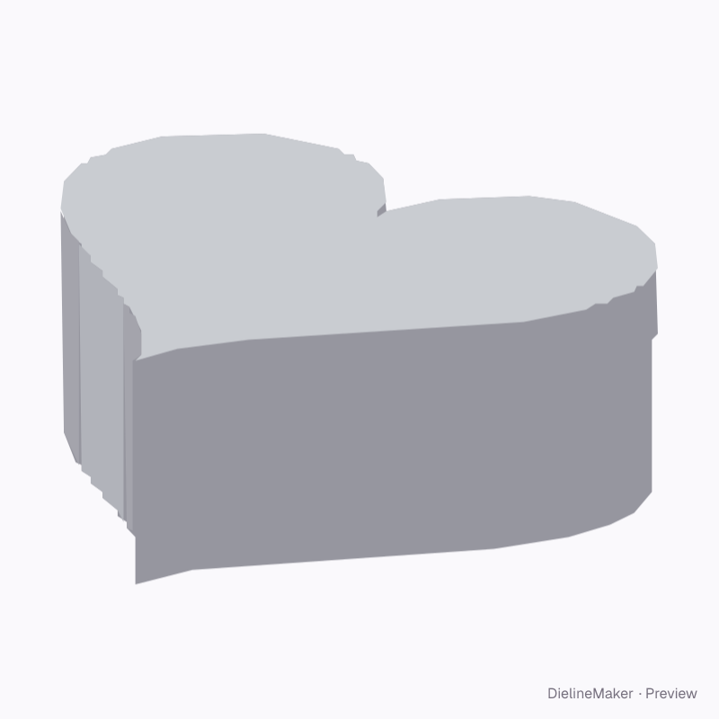 Shaped metal tin